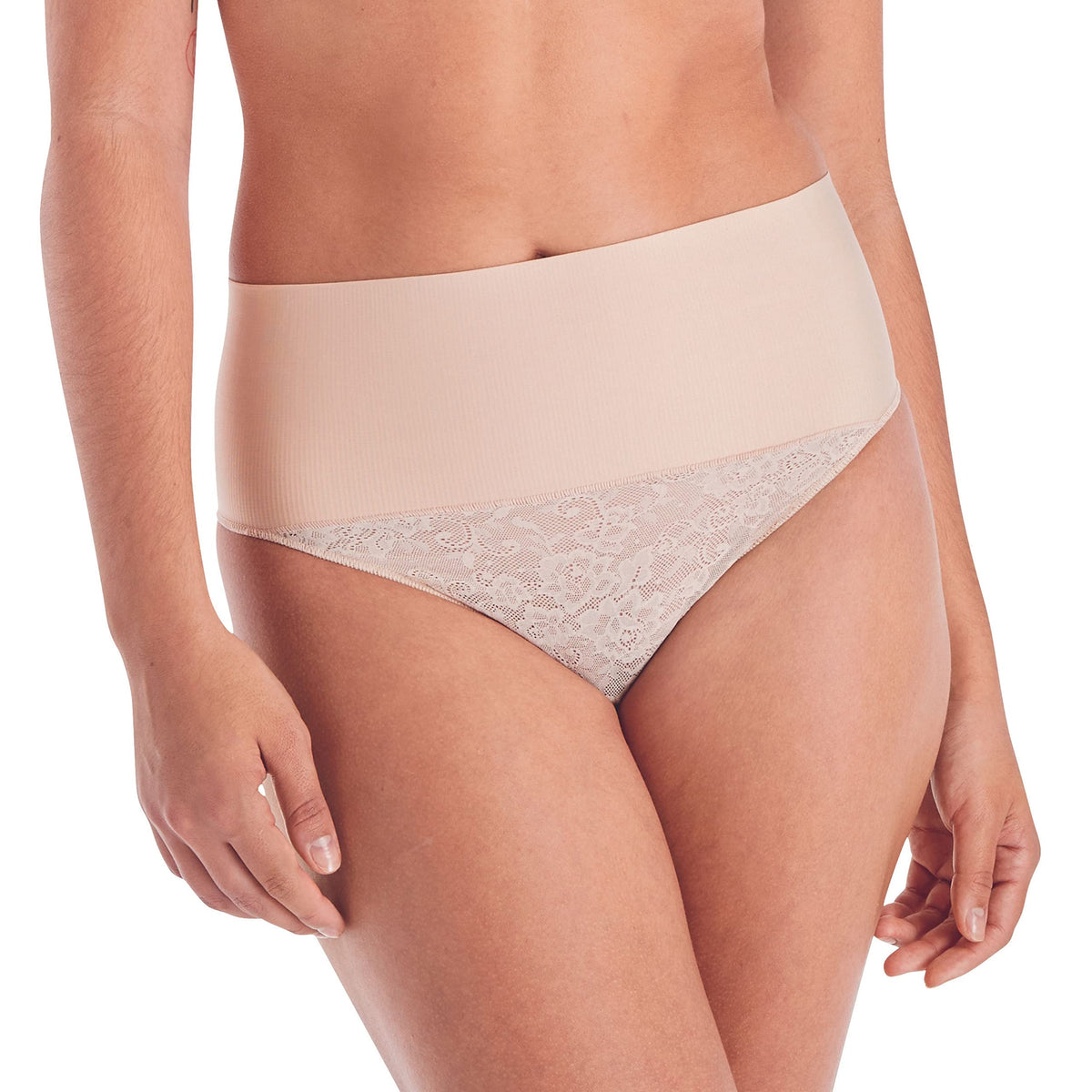 Maidenform Women’s Tame Your Tummy Shaping Lace Thong Fajas with Cool Comfort DM0049