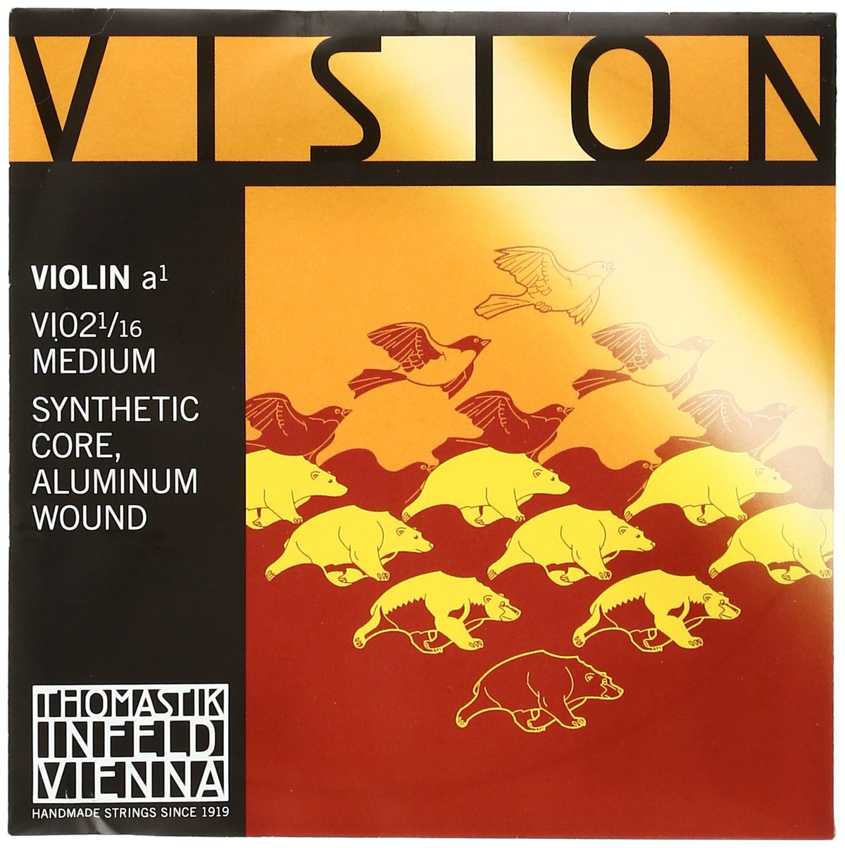 Thomastik-Infeld VI02.116 Vision Violin String, Single A String, Alum Wound/Synth Core, 1/16 Size