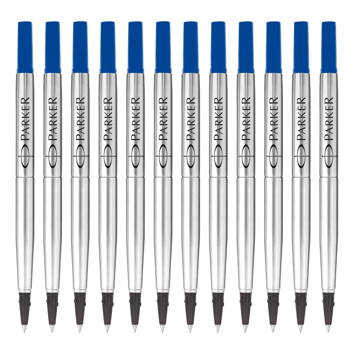 Parker Rollerball Pen Refills | Fine Point | Blue QUINK Ink | 12 Count