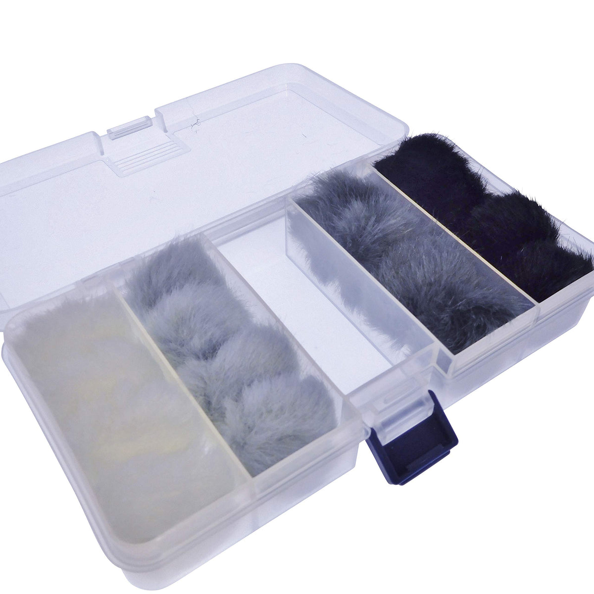 Wind jammer for lavalior microphones SONY ECM-77 SENNHEISER MKE-1,2 RAMSA WLA004 (M, Black & White)