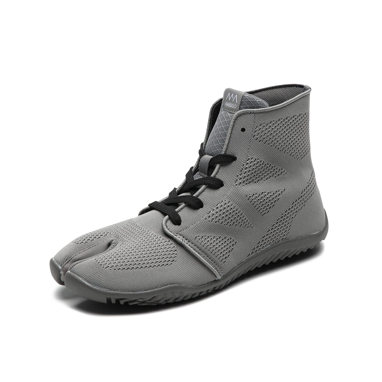 Margo Sports Jog II Tabi-Style Shoes, Underground Tabi, Training, Fitness, Running, Bunions, Barefoot, grey (grey marl), 28.0 cm 2E
