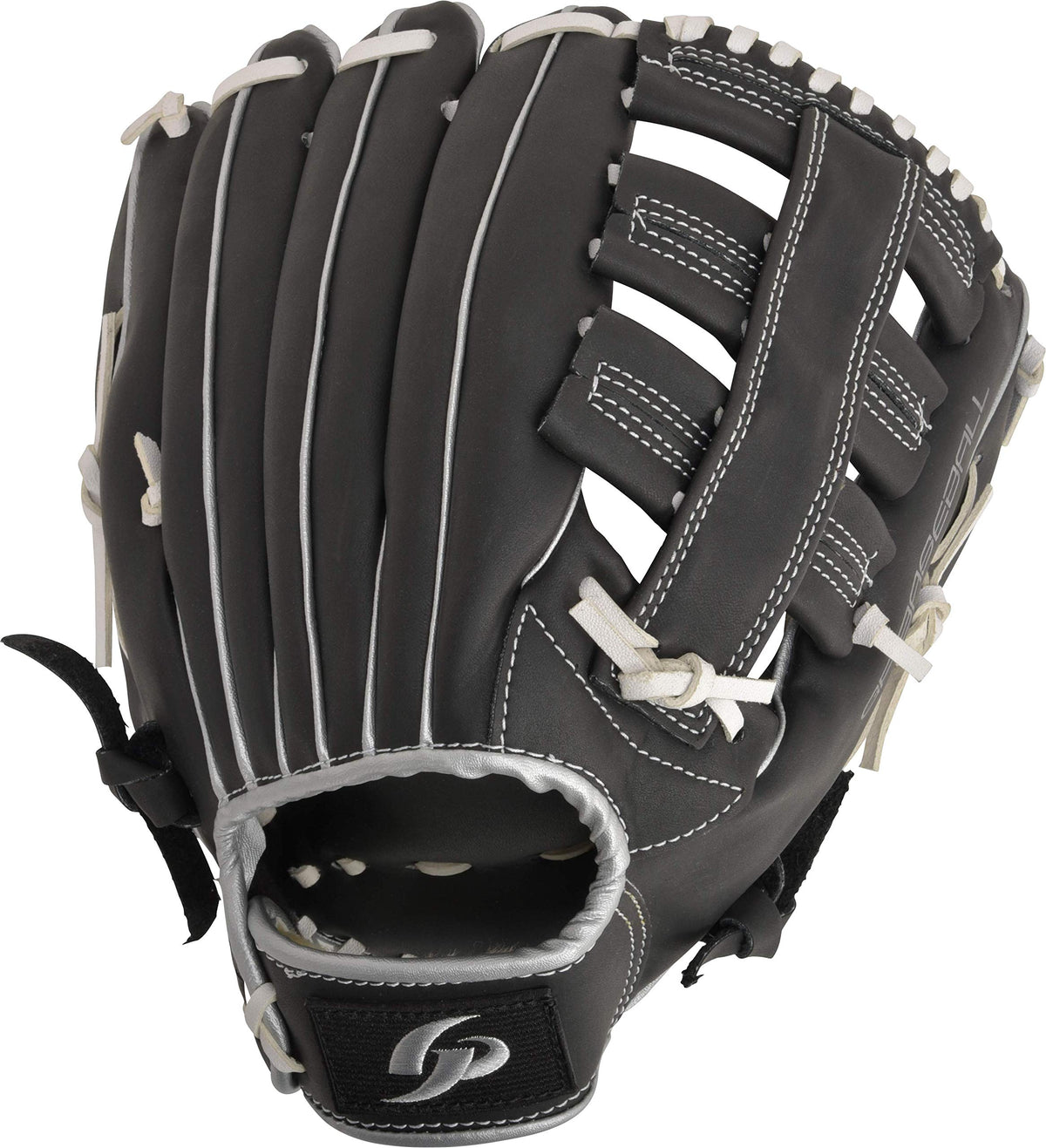 GP 12.5" Upgraded Soft General Baseball Glove 53263 All Round Black/Silver Right Throw