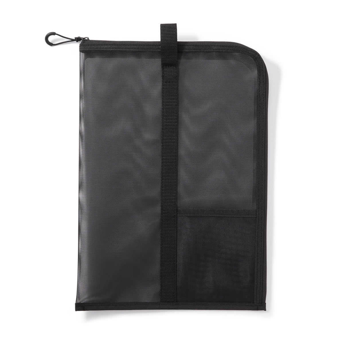 MUJI 84444623 Nylon Mesh Vertical Document Case with Dividers for A4 Size, Black