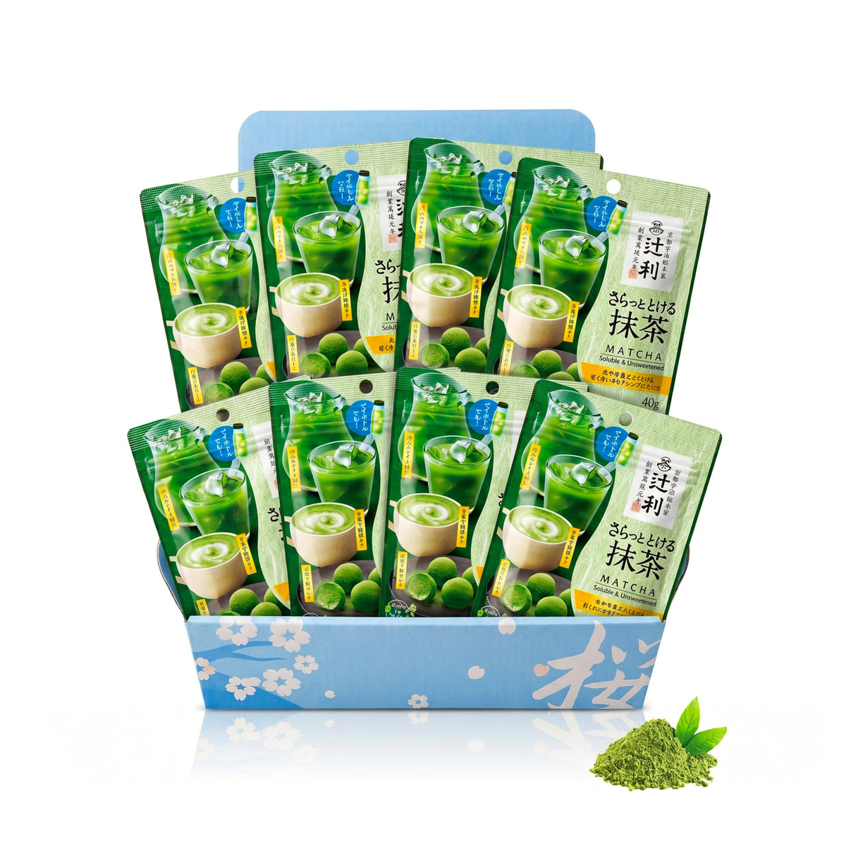 Tsujiri Melting Matcha Powder, 40g, Unsweetened, Soluble, Premium Kyoto Uji for Matcha Lattes, Cooking & Sweets