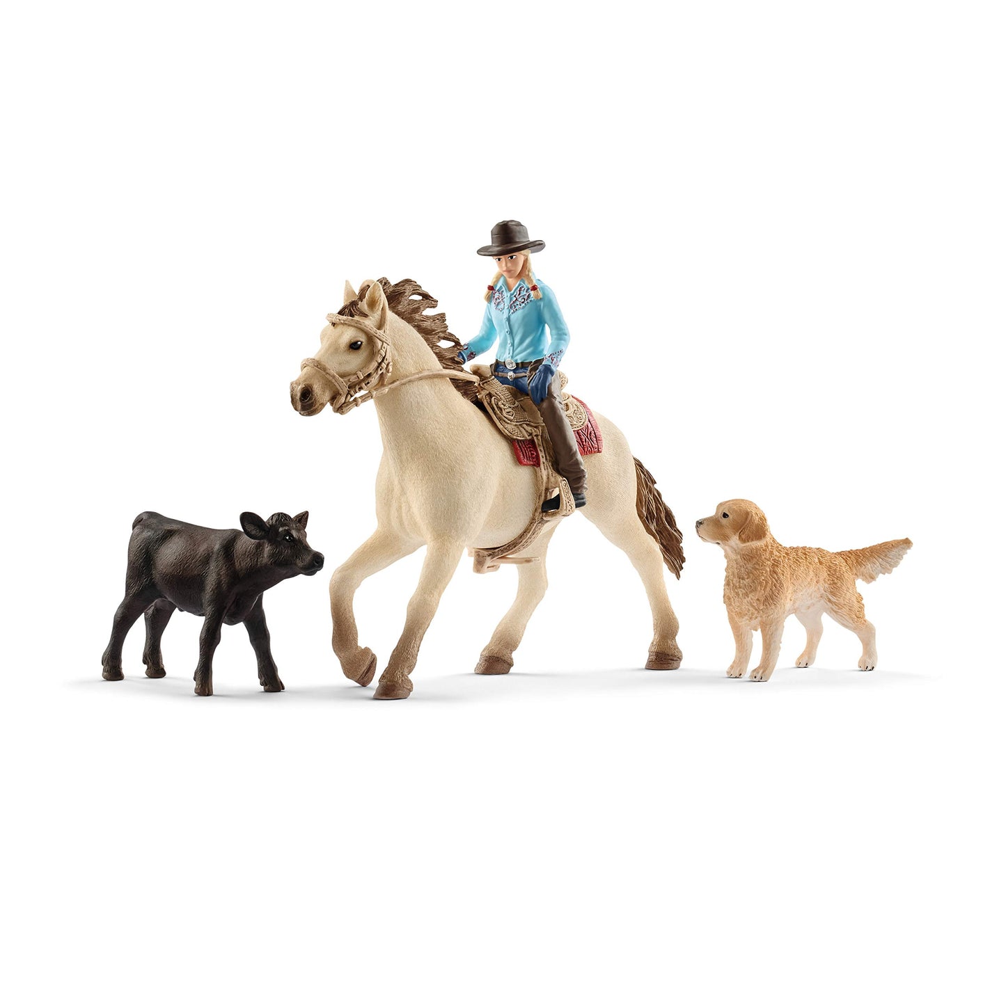 Schleich Farm World - Western Riding Playset - Kids Ages 3+ 42419