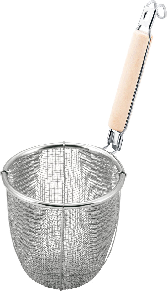 MI 18-8 White Wood Pattern Udon Tebo φ5.5 inches (140 mm) (8 Mesh) Round Bottom