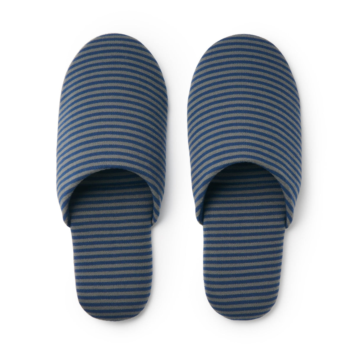 Muji 44427545 Slippers, Washable, Portable Slippers, Heathered Navy x Gray, L