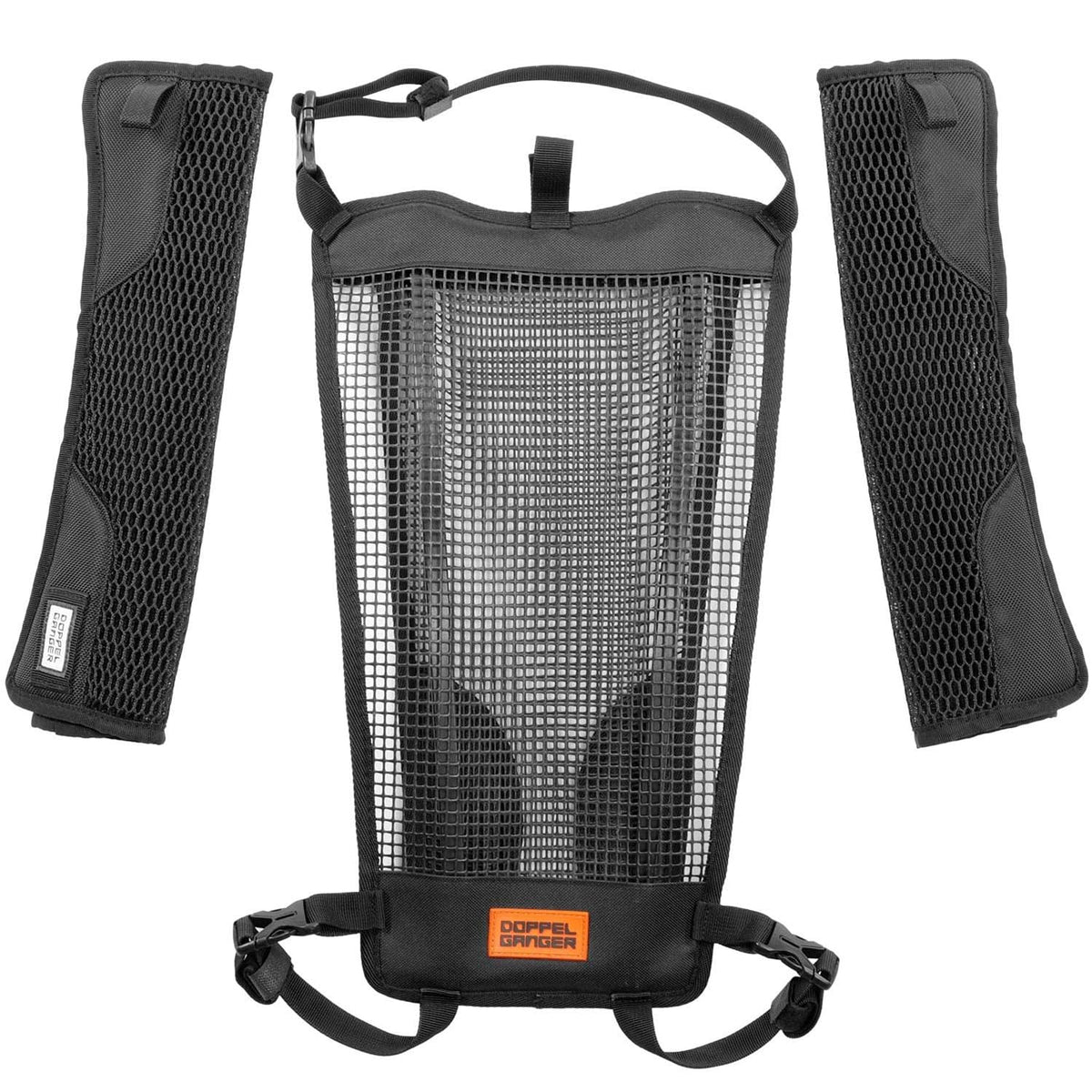 DOPPELGANGER Mesh Pad Set, Back and Shoulder Set, Black