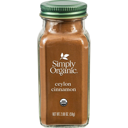 Simply Organic Ceylon Ground Cinnamon, 2.08 Ounce, Non-GMO Organic Cinnamon Powder