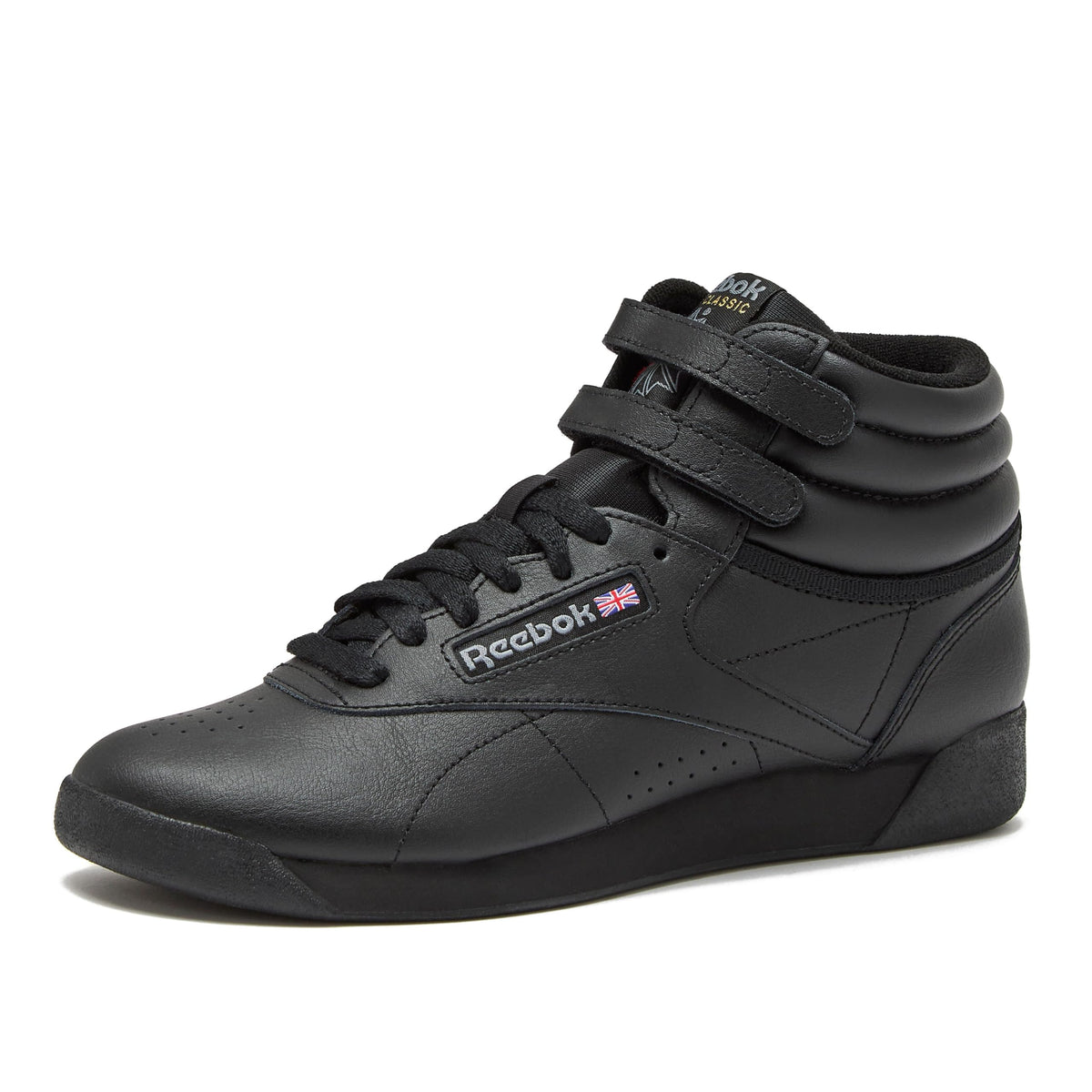 Reebok Women's Freestyle Hi High Top Sneakers for Women, Black or White Basketball and Tennis Shoes Womens Size 5-12, Black, 5