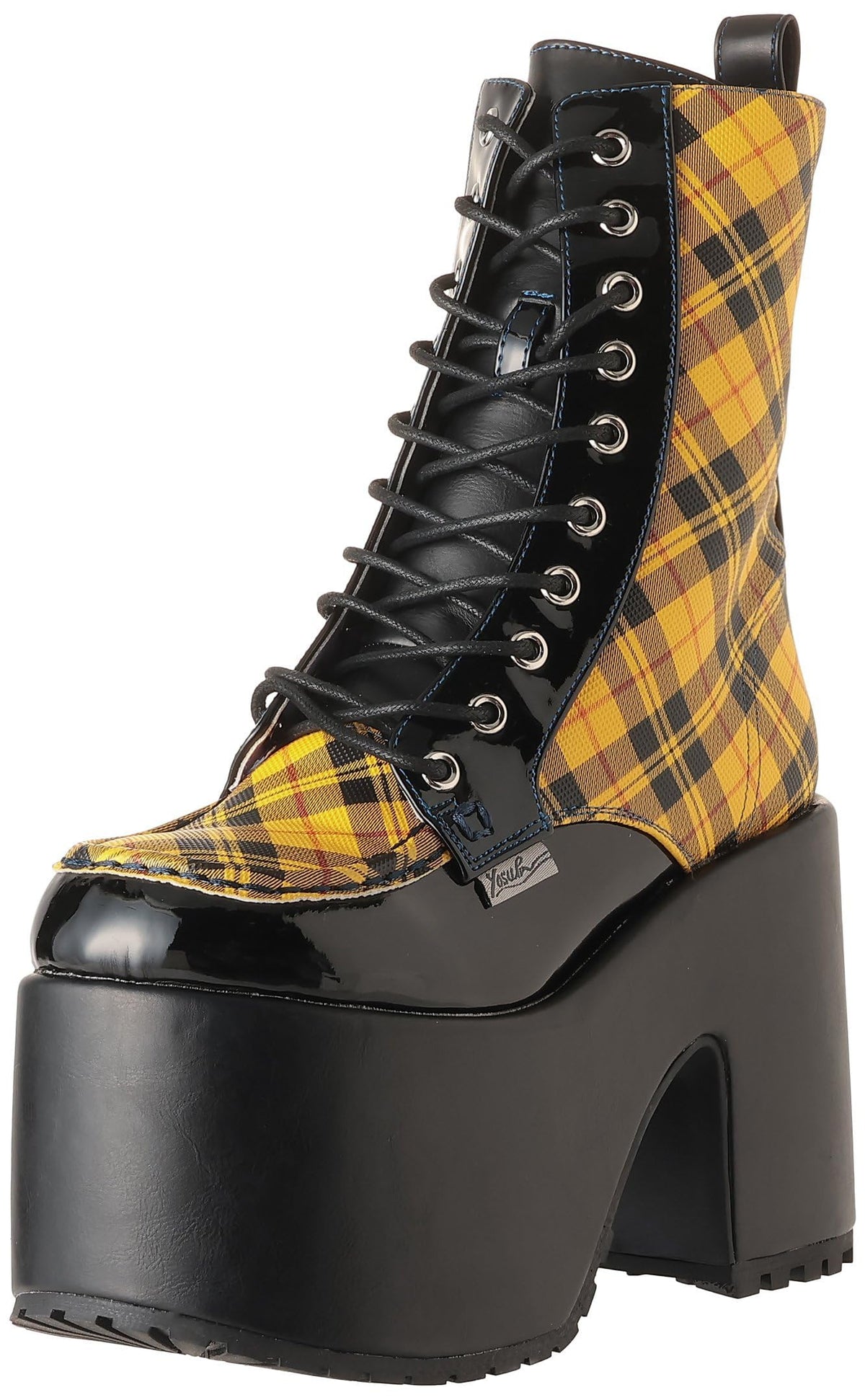 Yosuke 4460041 Women's Fashion Boots, multicolor (black / yellow), 22.0~22.5 cm