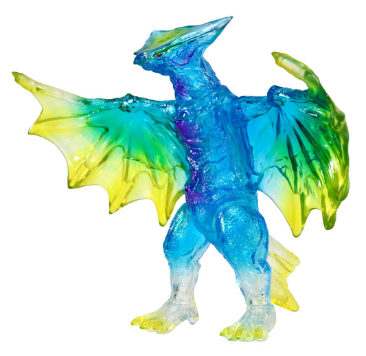 Character Content Production (CCP) Middle Size Series Gamera [3rd Edition] Gaos (1995) Clear Blue Ver., Approx. 5.1 inches (130 mm), PVC Pre-Painted Finished Soft Vinyl Figure