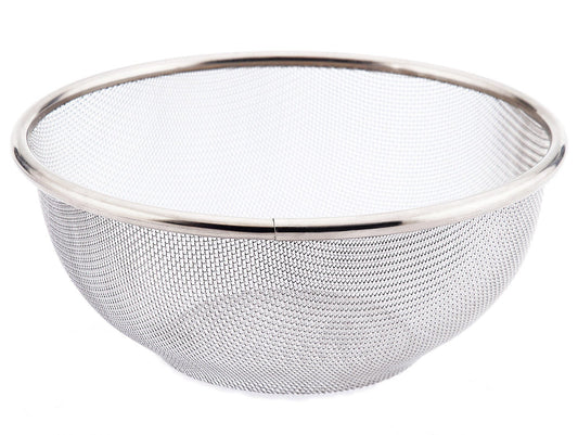 日々道具(Nichinichidougu) Stainless Steel Strainer Colander, 19.5cm, sliver