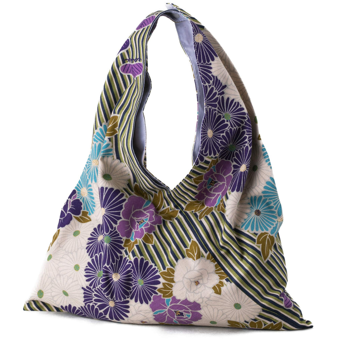 NOREN Japnese Furoshiki Toto Ultralight Foldable (Retro Flower - Purple) Washable/Reusable Grocery, Travel, shopping, Extra Bag