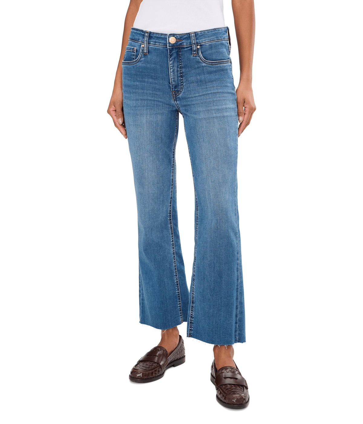 KUT from the Kloth, Women's, Kelsey High Rise Fab Ab Ankle Flare-Nset Leg, Sentiment, Size: 6, Inseam: 27.5