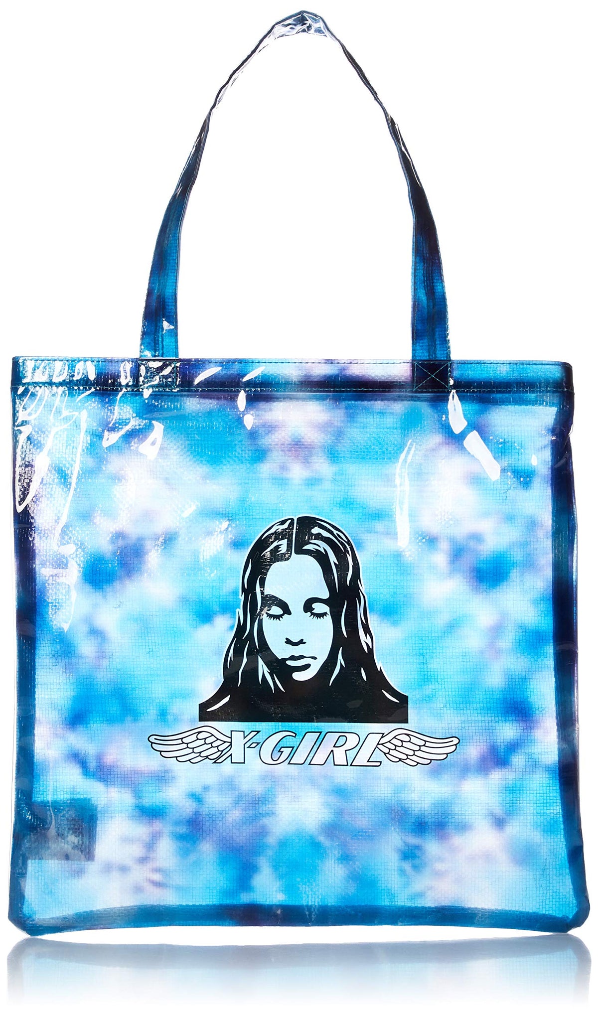 X-Girl 105202053005 Angel Face Clear Tote Bag, Blue