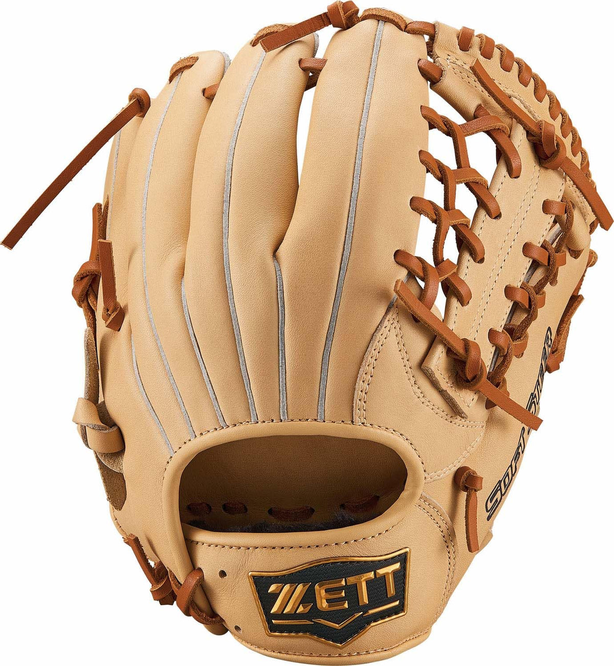 Zett BJGB74440 Boys Baseball Soft Glove Soft Steer Series All-Round Left Throw Pastel Brown x Oak Brown (3236)