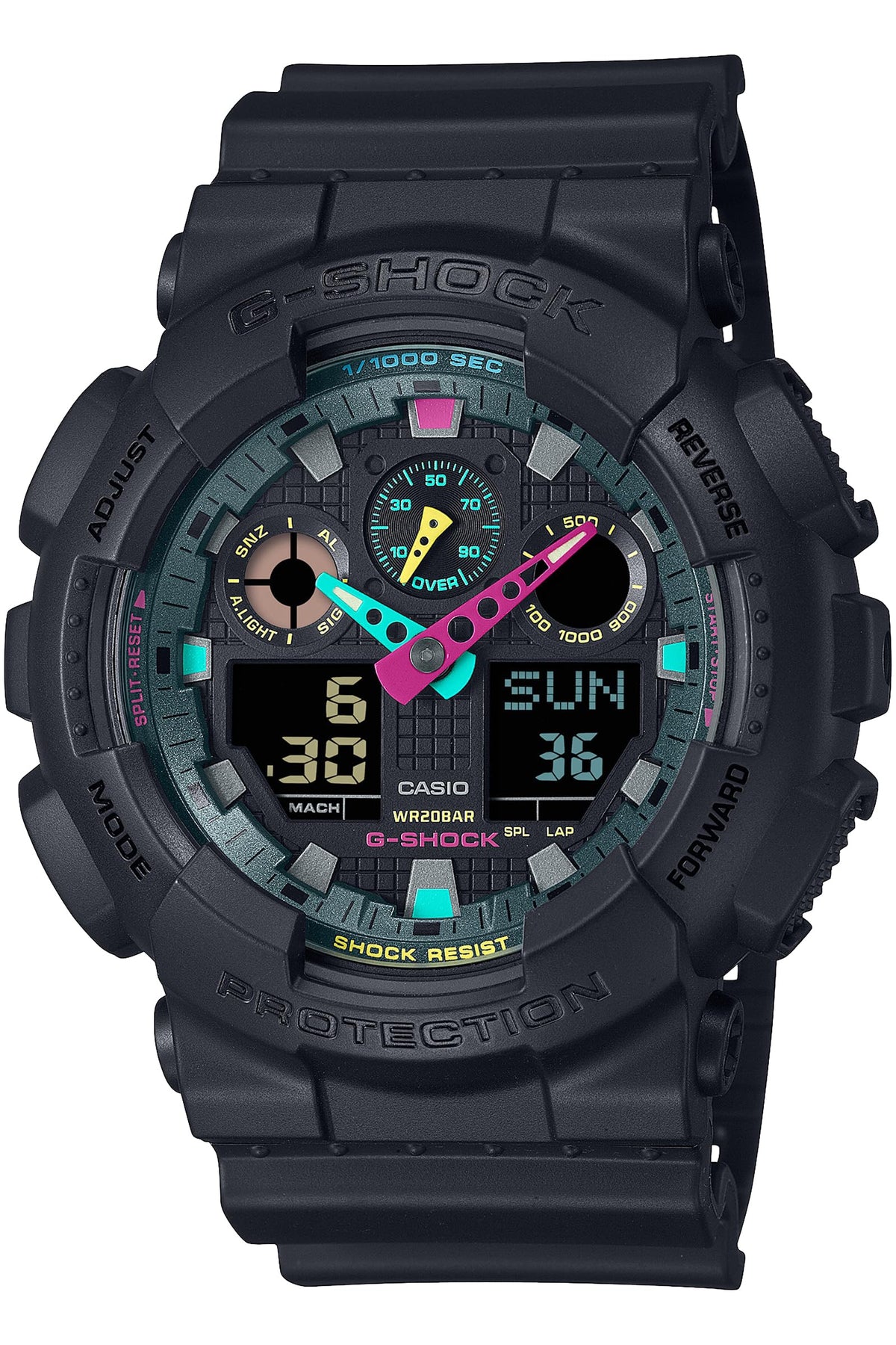 Casio G-Shock GA-100MF-1AJF [G-Shock Multi Fluorescent Color Series] Import from Japan New, Black