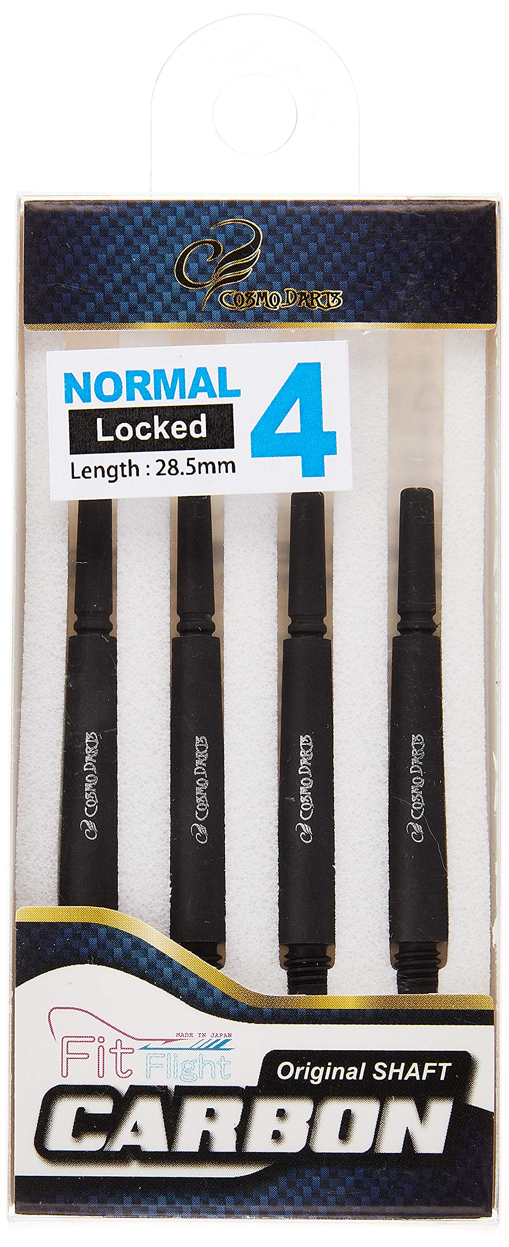 Cosmo Darts Fit Shaft Carbon - Normal Locked #4 In-Between Long (28.5mm) Black