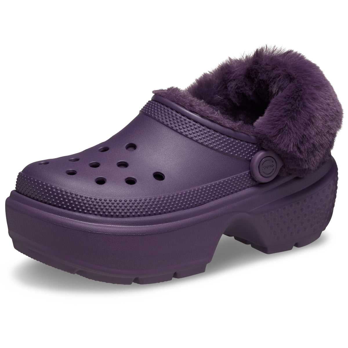 Crocs Wedge Sandals Stomp Lined Clog, Dark iris, 25.0 cm