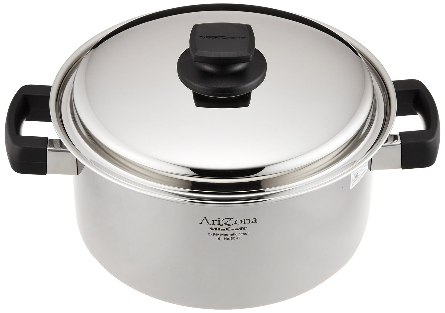 Vita Craft 8547 Two-Handled Pot, Arizona, 9.4 inches (24 cm), Recipe Included, Silver