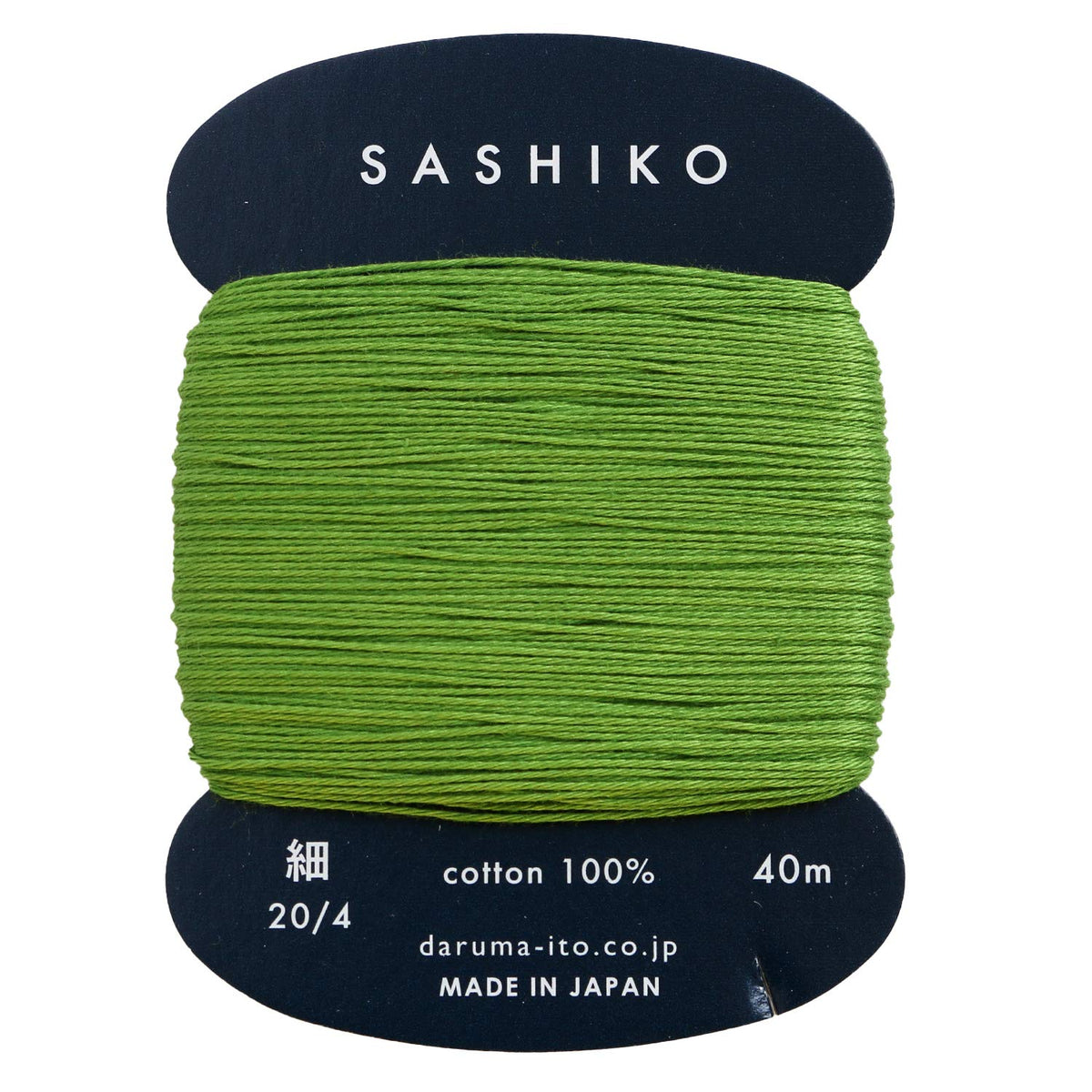 Yokota Daruma Sashiko Thread Single and Variegated Color (Spring Green, Thin 40M Card)