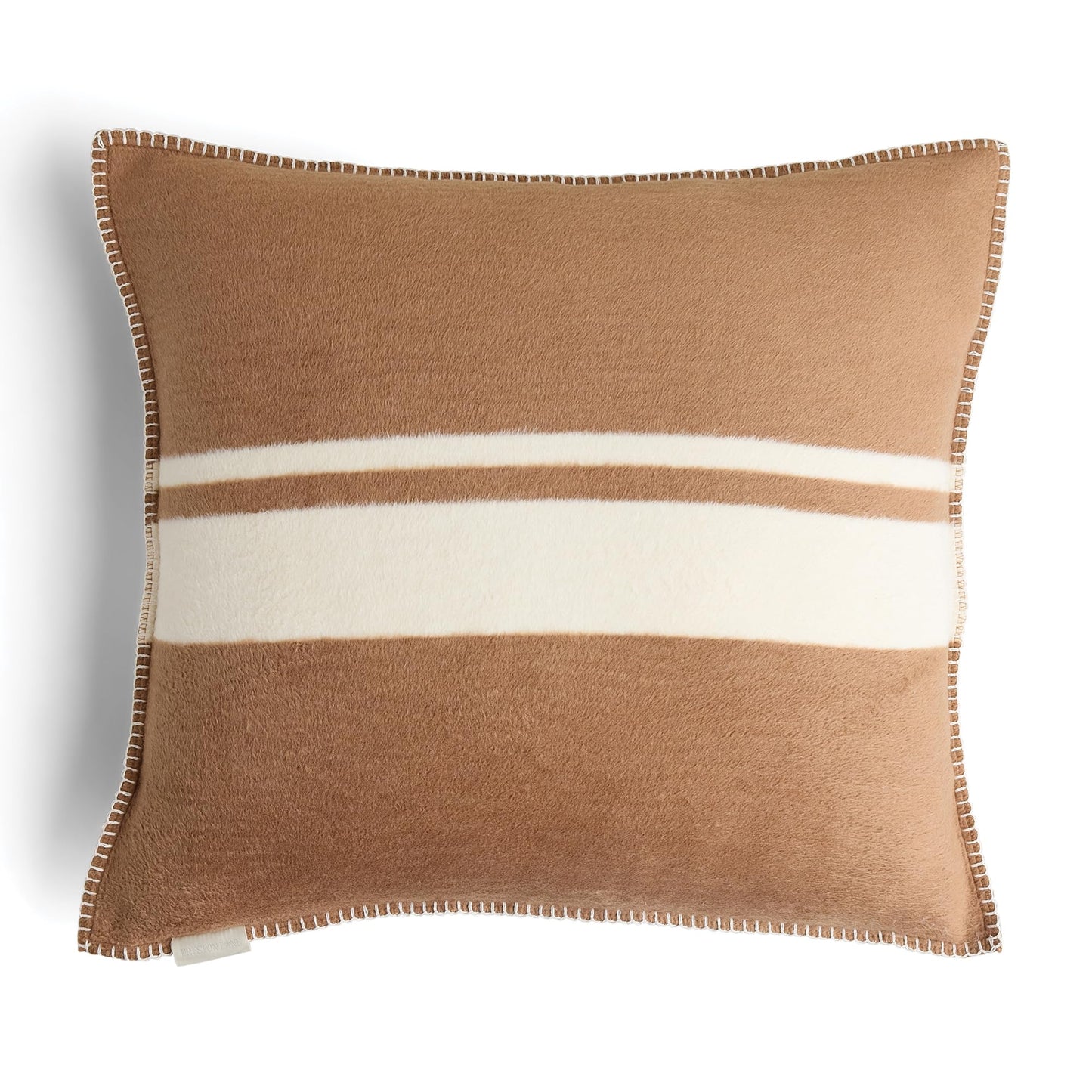 Preston Lane Highrise Throw Pillow, 21 x 21 in, Soft Cotton Blend, Camel