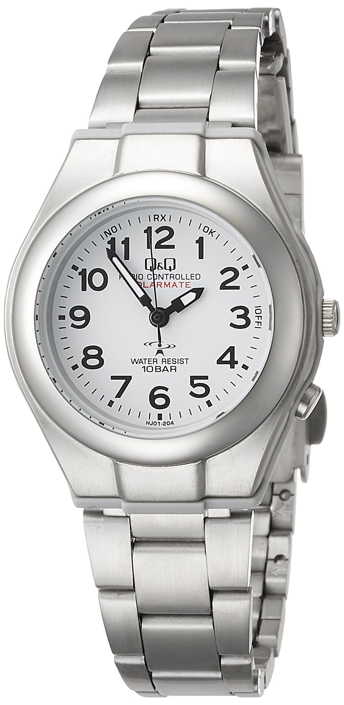 [Citizen kyu-andokyu-] Citizen Q & Q Watch Atomic Watch Solar Analog Water Resistant to 10 ATM Bracelet White HJ01 – 204 Women's
