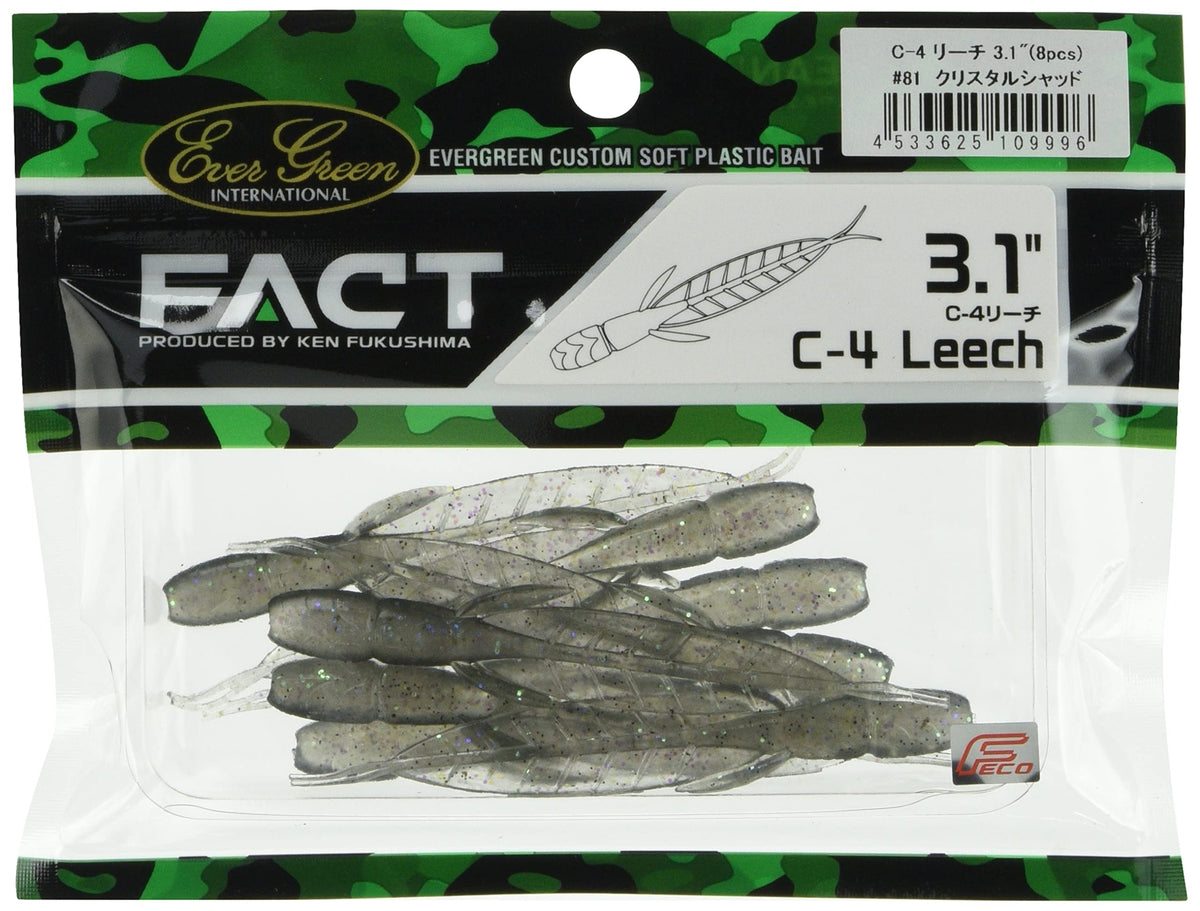 Evergreen Worm C-4 Reach 3.1" Crystal Shad #81 Lure