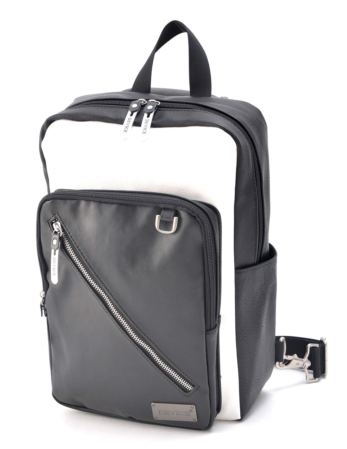 DEVICE Men's Body Bag, One Shoulder Bag, A4 Bag, Body Bag, Bag, Bag, Bag, Black/White