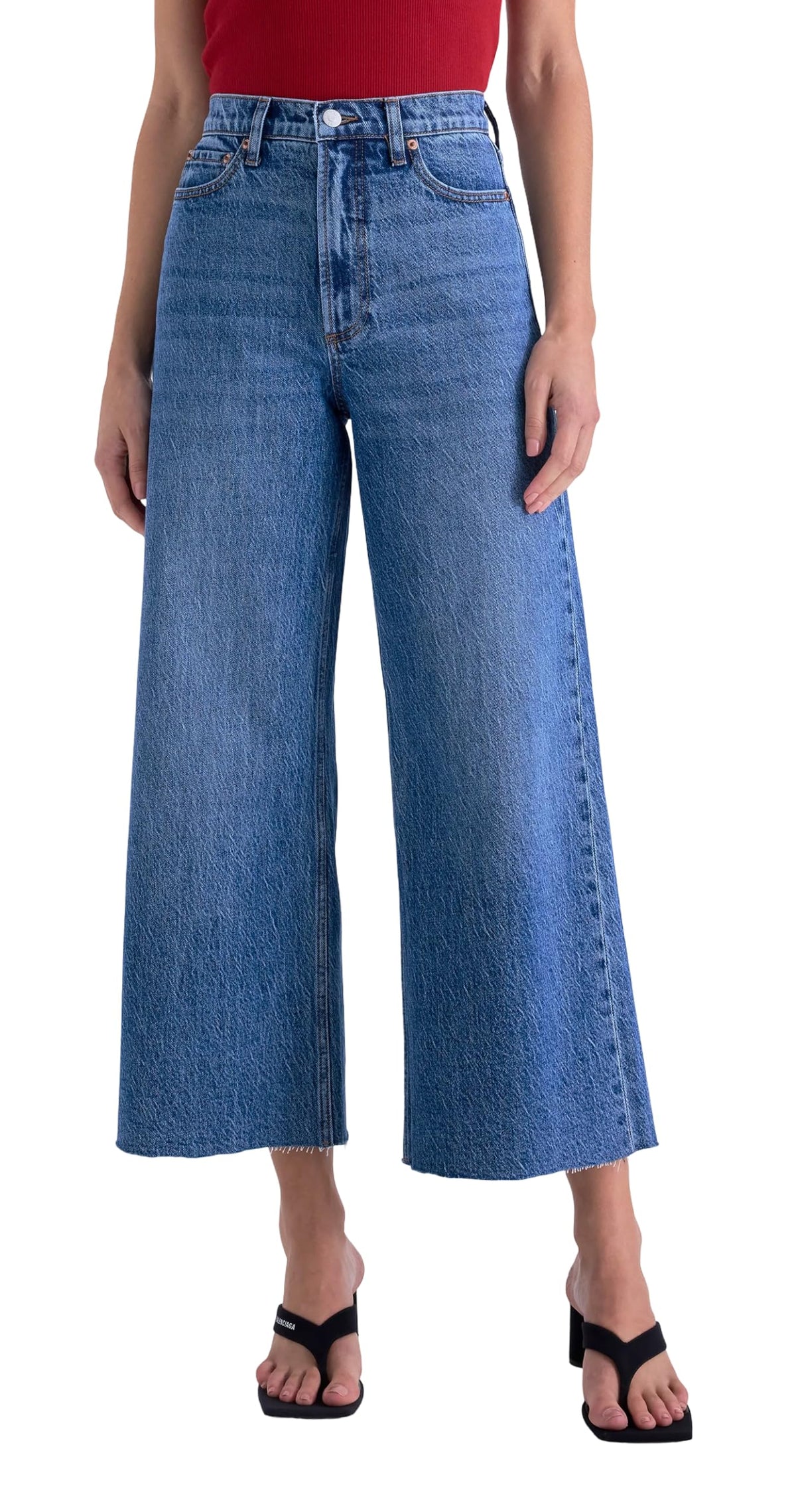 Pistola Women's Lana High Rise Ultra Wide Leg Jeans (Cityscape, 26)