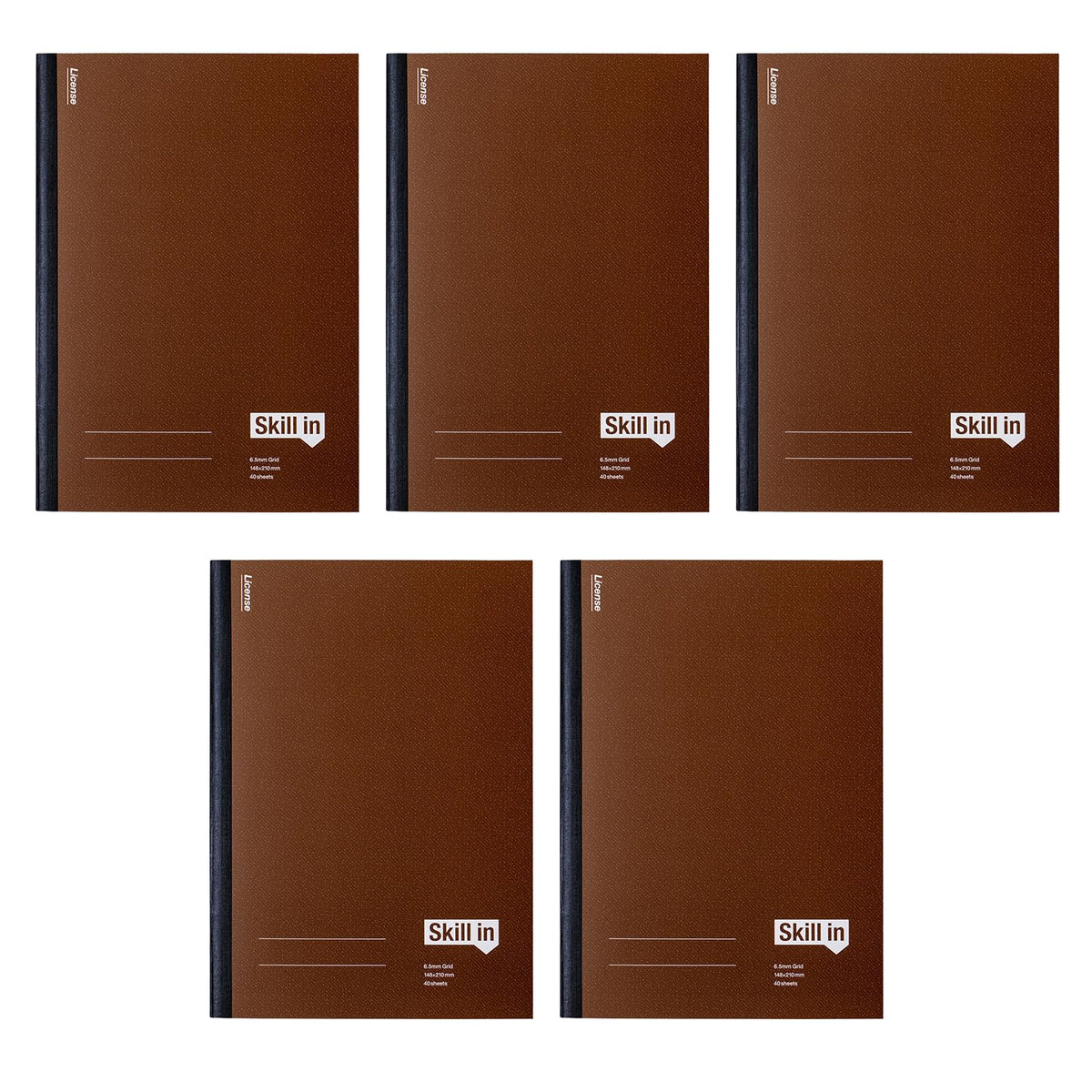 アピカ Apica CFSA5SM05T Skill-In Notebook for Working Human Learning Remediation, A5 License, Pack of 5