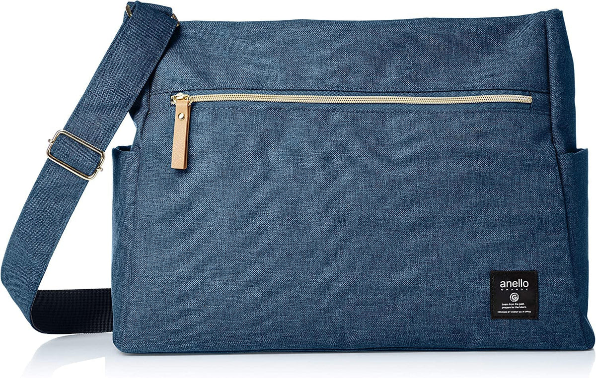 Anero Grande CLP GTH2522Z Shoulder Bag, 10 Pockets, Classic Heathered Poly, Denim Blue