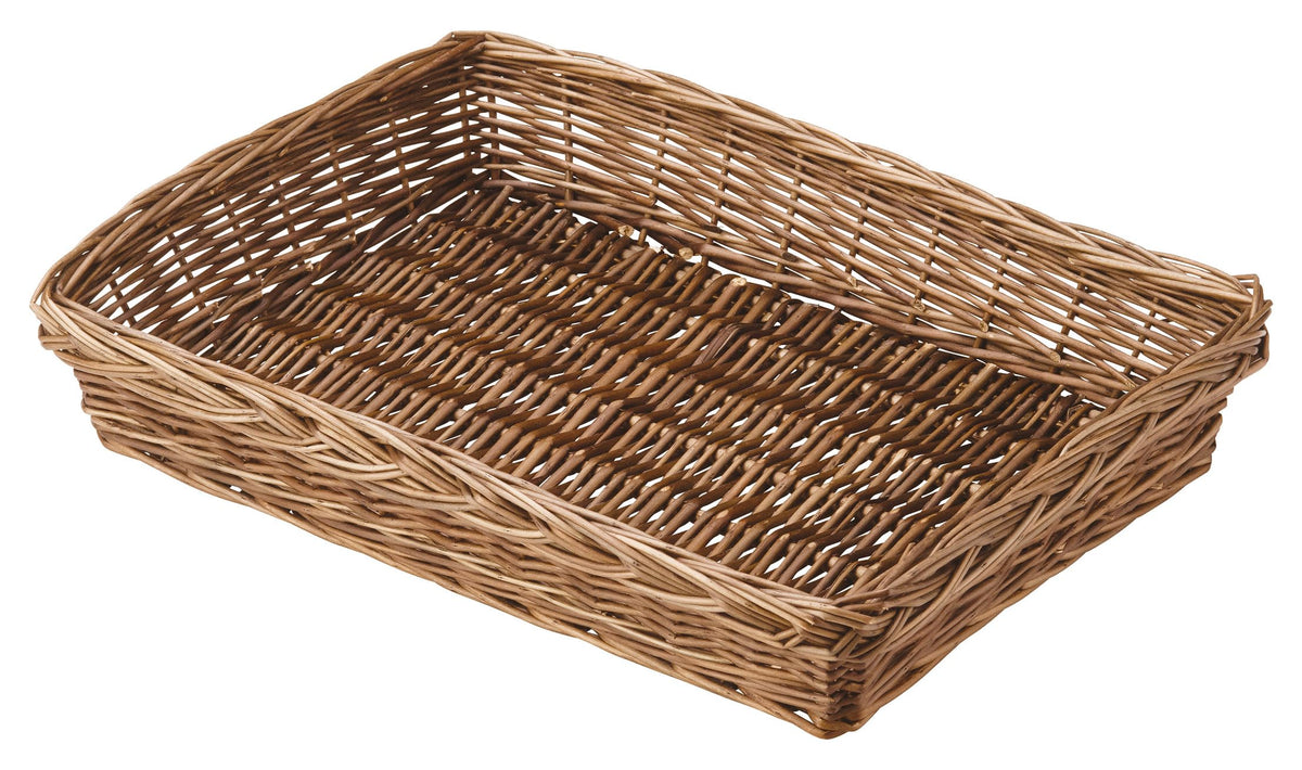 "Smoked Willow" Square Type Tray 15.7 x 11.4 x 3.1 inches (40 x 29 x 8 cm) (Nude) / Dark Brown