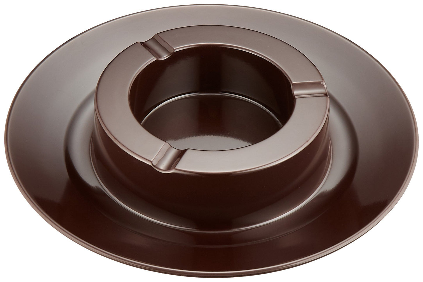 Mannen Melamine PHID34 Large Ashtray Chocolate 542S, Melamine, Made in Japan