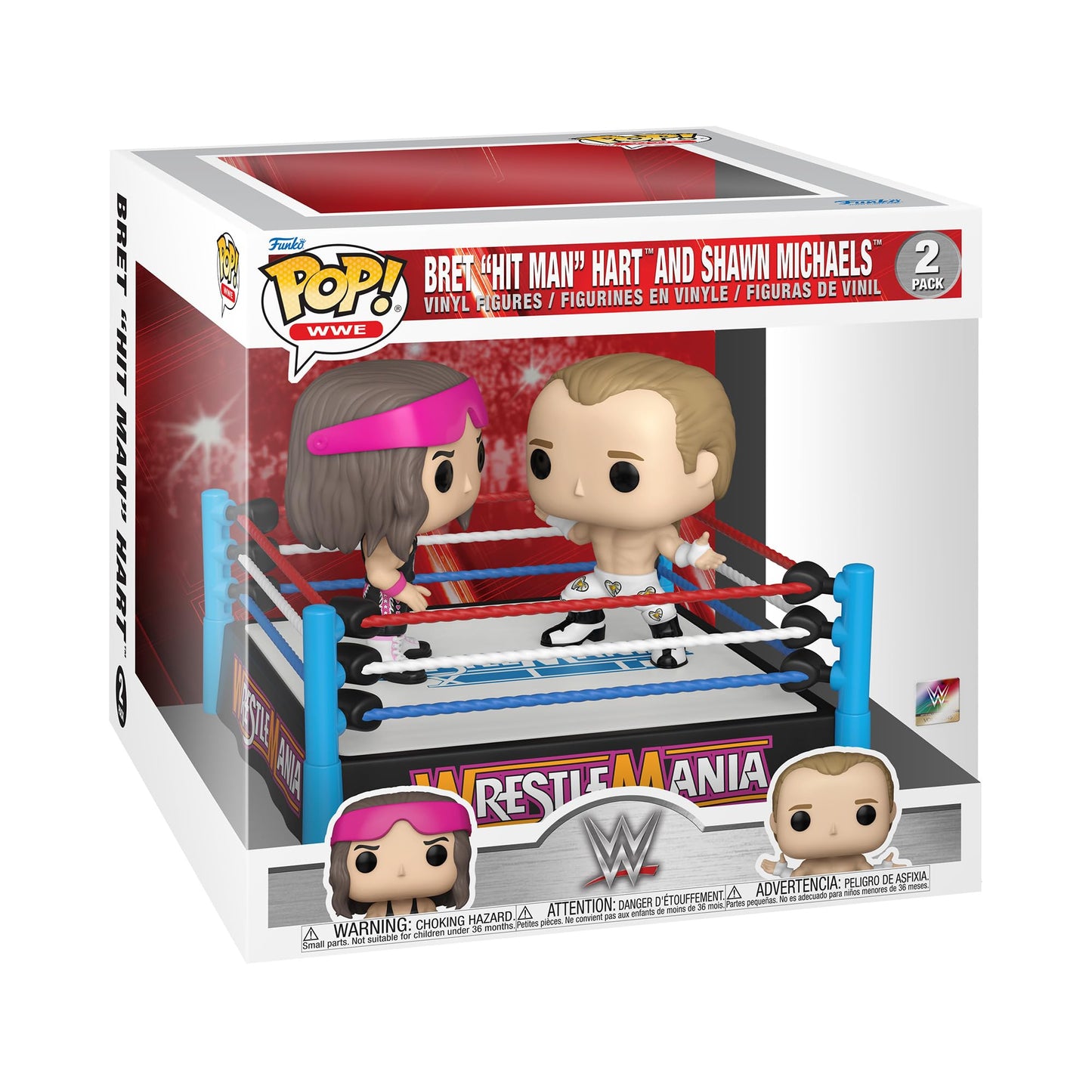 Funko Pop Moments: WWE - Bret Hart Hit Man Hart and Shawn Michaels - Collectable Vinyl Figure - Gift Idea - Official Merchandise - Toys for Kids & Adults - Sports Fans - Model Figure for Collectors