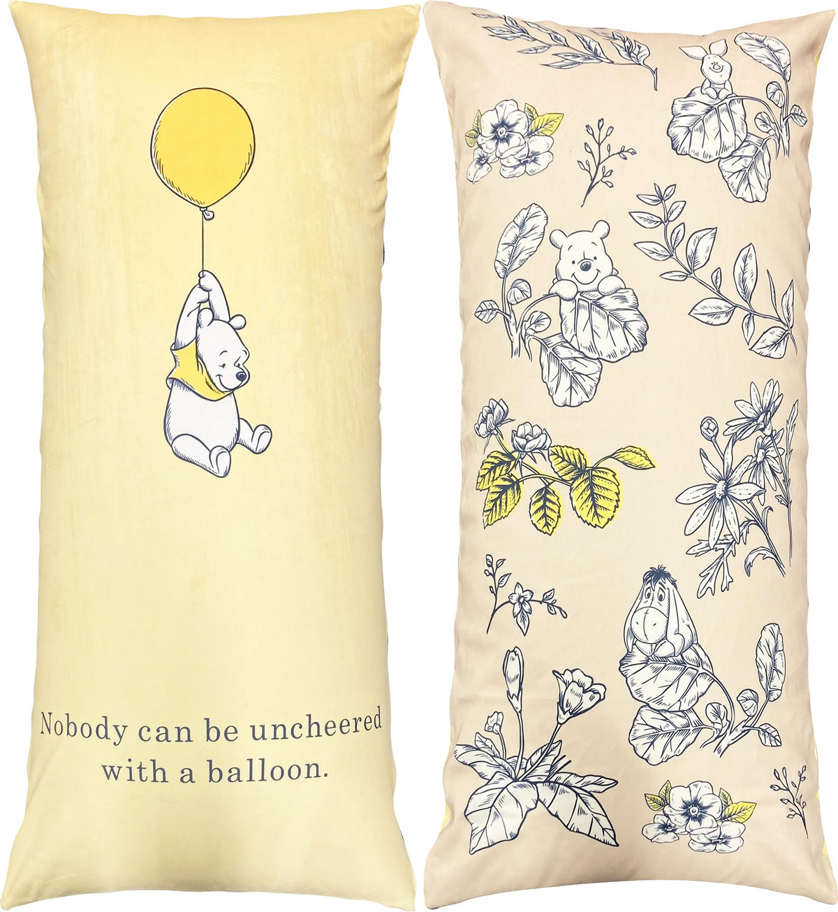Moripiro Bead Cushion Cover, Yellow for Midi 25.6 x 53.1 inches (65 x 135 cm), Disney Official Character Goods, Winnie the Pooh, Replacement, Cute, Yogi Bo, Midi