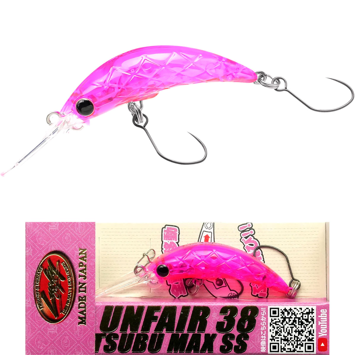 Lucky Craft Unfair 38 Tsubu MAX SS FISHING Lure (5953 Rico Pink)