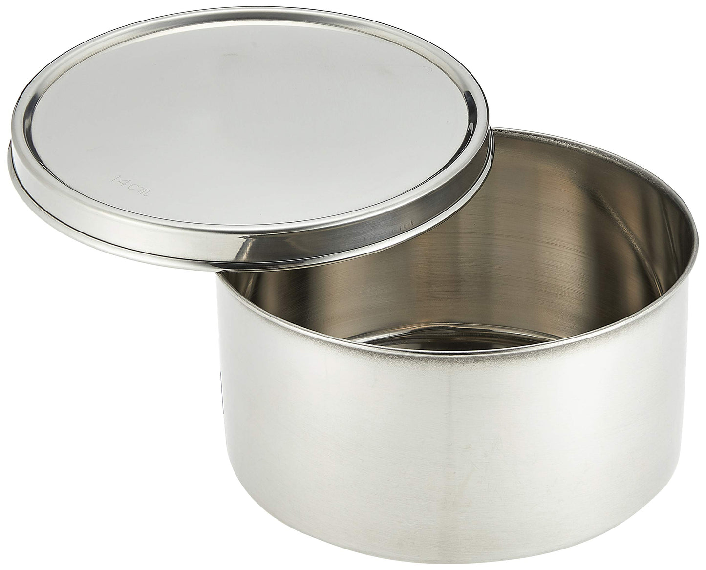 Endo Shoji ABT48014 Commercial Use, No Knob, Round Butter, 5.5 inches (14 cm), 18-8 Stainless Steel, Made in Japan
