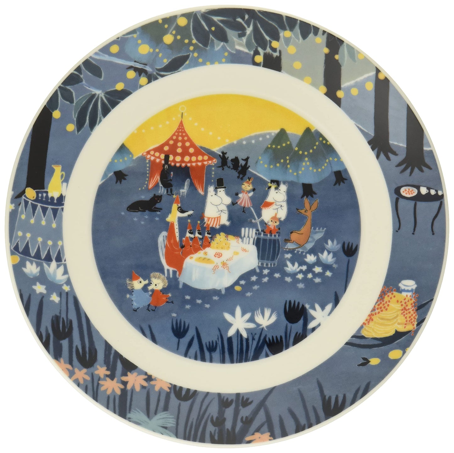 Yamaka Shoten MM3203-330 Luonto Plate, 7.7 inches (19.5 cm), Party, Microwave Safe, Moomin Goods, Scandinavian, Mother's Day, Tableware, Wedding Gift, Made in Japan