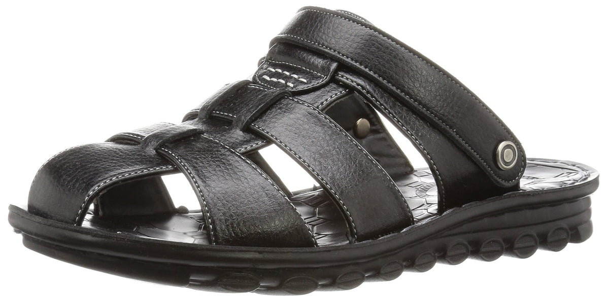 M3 MMM9016 Men's Sandals, Black, JP Size L, US Men's Size 8.5 (26.5 cm)