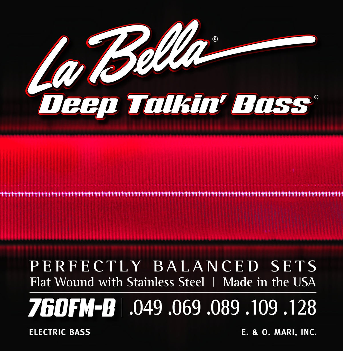 La Bella 760FMB/Deep Talkin' Bass/Medium/049-128/5strings/Stainless Flat Wound/Short