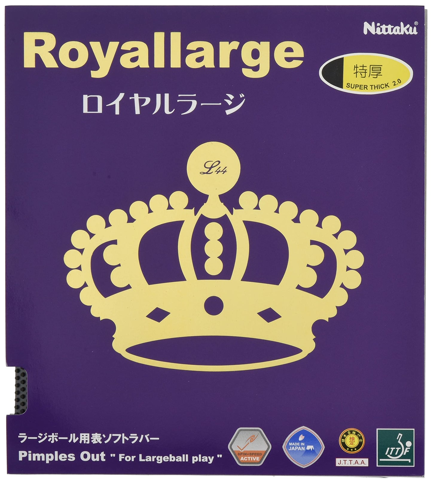 Nittaku NR-8559 Table Tennis Rubber Royal Large Ball Speed Black Extra Thick