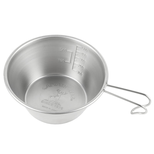 Captain Stag UY-7017 Sierra Cup, Stainless Steel, Large, 22.0 fl oz (630 ml), Spiral Finish, Stainless Steel, Made in Japan, Tsubamesanjo, Silver