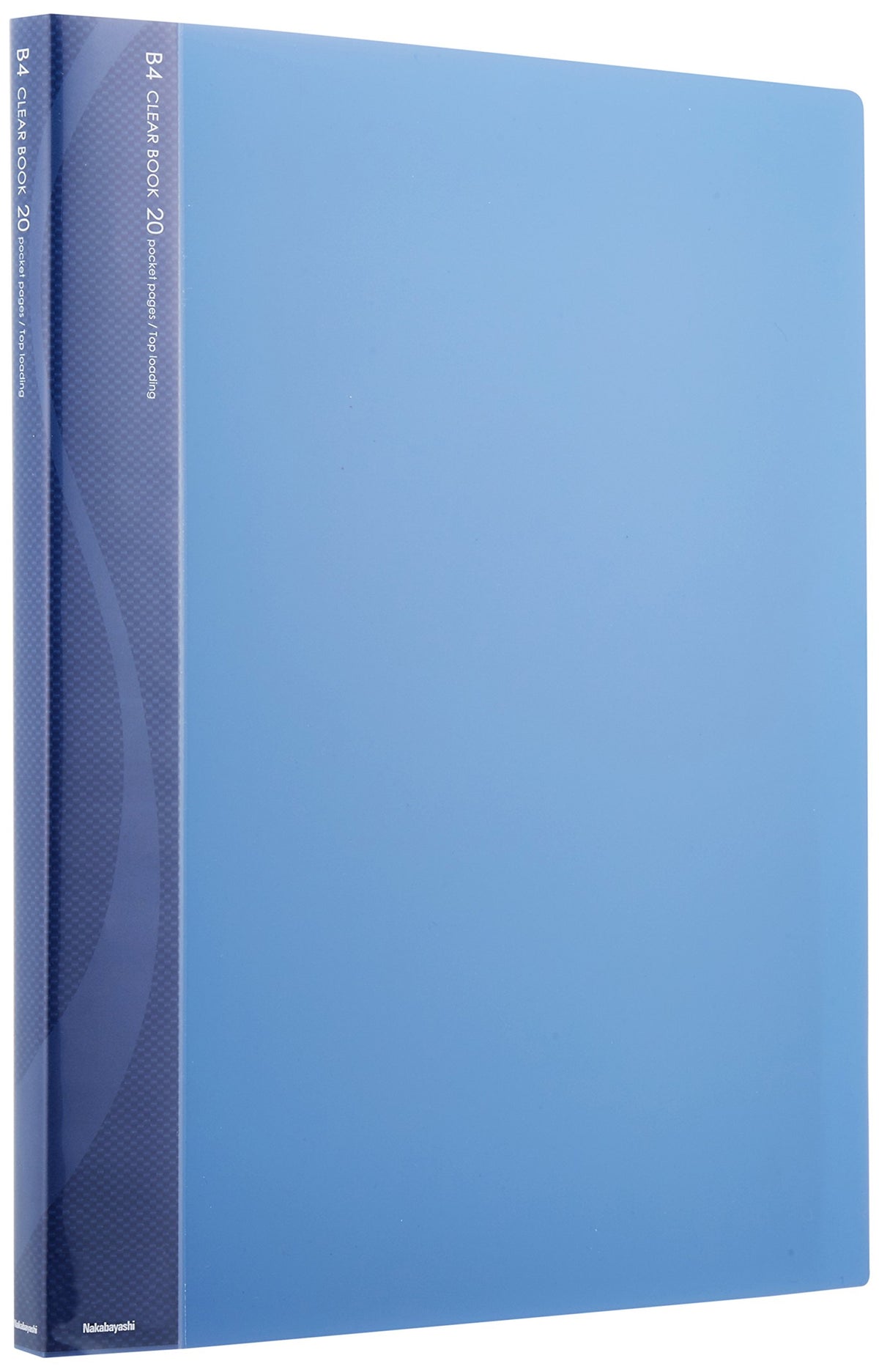 Nakabayashi CB1022B-N B4 Clear Book, Clear File, 20 Pockets, Blue