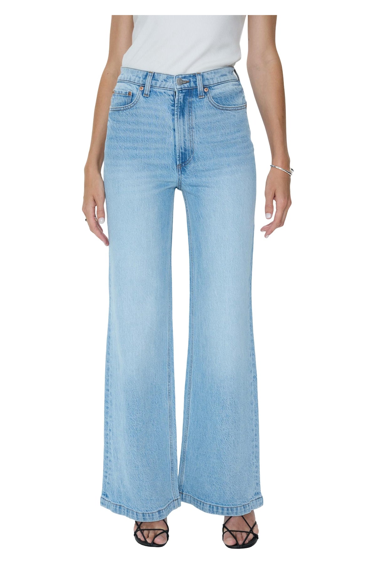 Pistola Women's Lana High Rise Ultra Wide Leg Cropped Jeans (Perspective, 28)