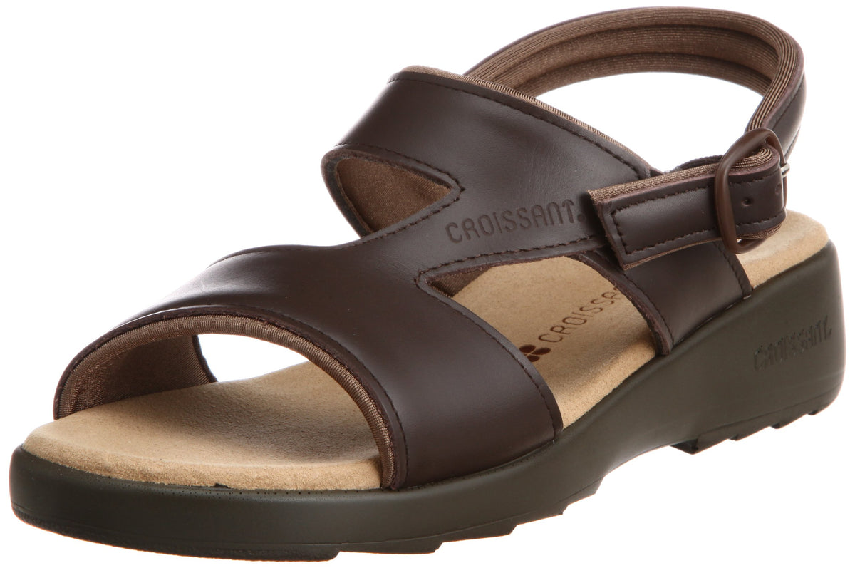 CROISSANT(クロワッサン) Women's Sandal, Dark Brown, 23.5~24.0 cm
