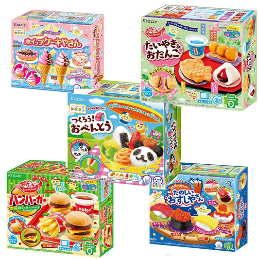 Assortment of 5 Kracie Popin Cookin & Happy Kitchen kits 5 packs of Japanese DIY sweets Ninjapo™ Japan 230