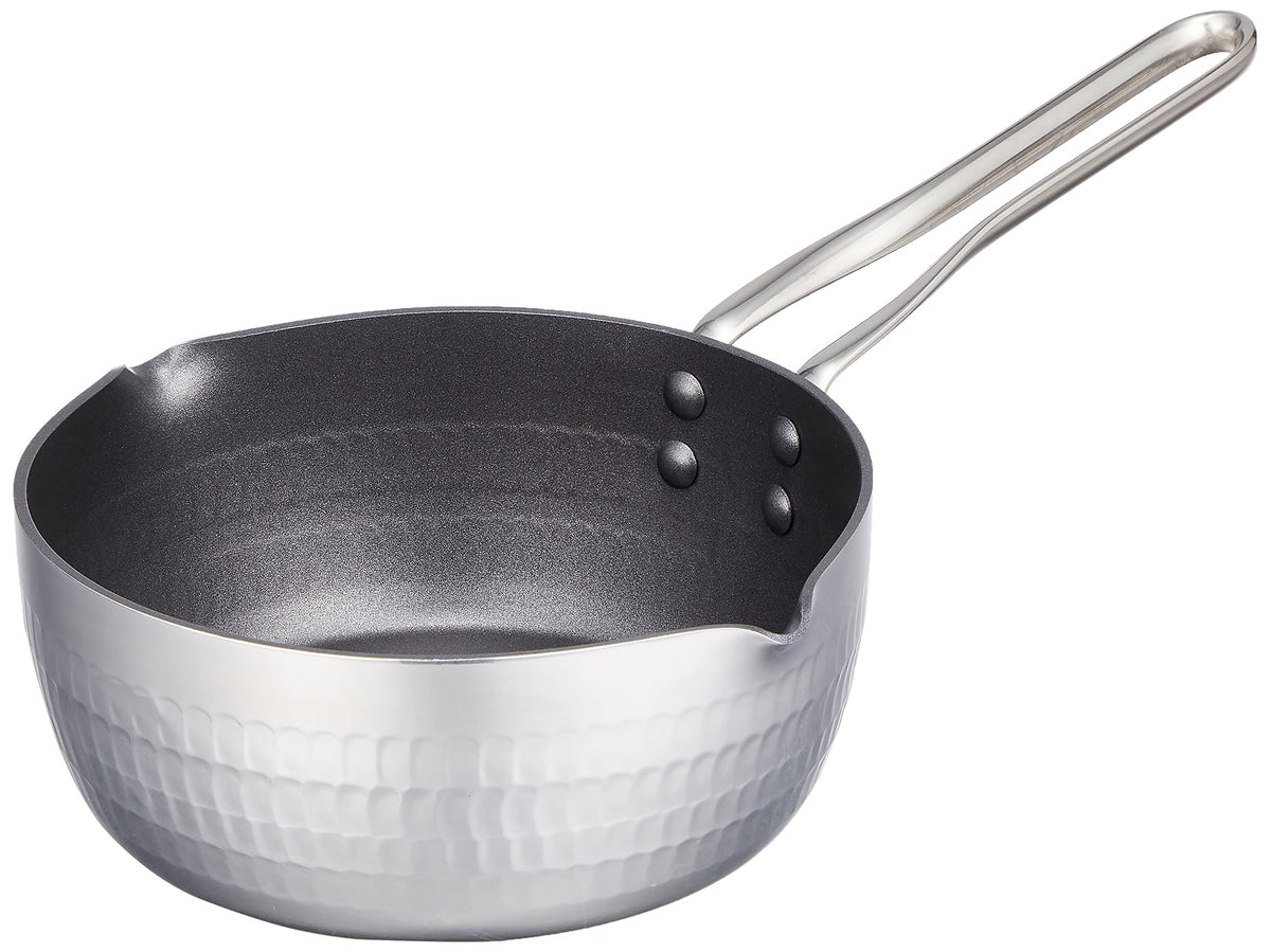 Endoshoji TKG AYK7301 Professional Snow Flat Pot, 6.3 inches (16 cm), Co-Handle Plate, Inner Surface, Teflon Resin