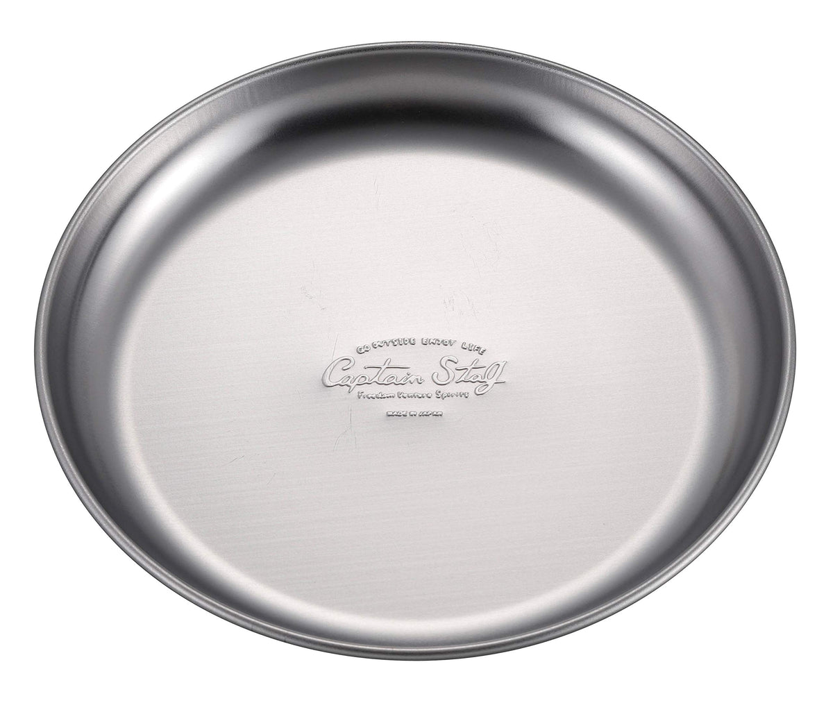 Captain Stag UW-2025 Stainless Steel Tableware Plate, Plate, Tableware, Camping Plate, Outer Diameter 6.5 x Height 0.6 inches (16.5 x 1.6 cm), Made in Japan, Silver